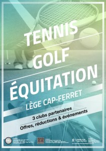 affiche tennis golf equitation