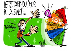 dessin retard sncf