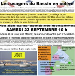 manif usagers bassin