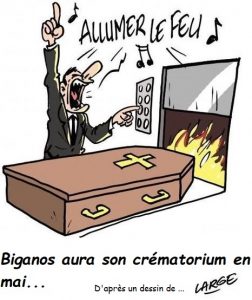 allumer le feu crematorium biganos