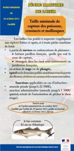 brochure peche loisirs taille poissons arrete