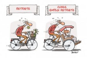 dessin cumul empoi retraite velo