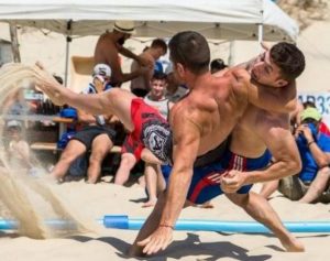 lutte sur le sable la teste