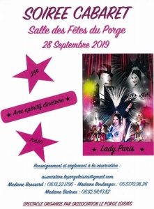 soiree cabaret le porge