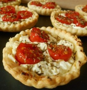 tartelette chevre tomates