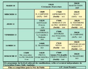 programme festival cine italien 2020