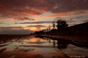 Mireille Bleriot plage soleil couchant