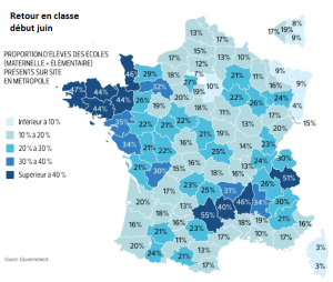 carte france retour scolaire