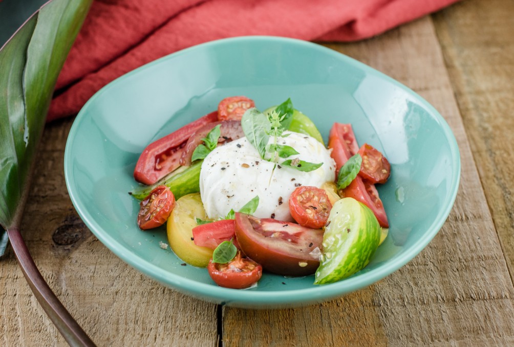 Recette de cuisine Tomates, burrata et basilic InfoBassin