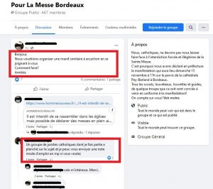 FB pour la messe bordeaux encadre