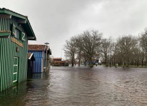 inondations port de biganos cabanes